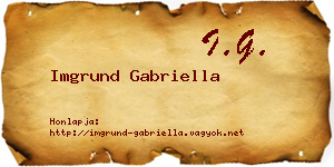 Imgrund Gabriella névjegykártya